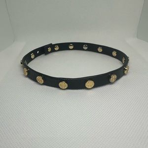 Tory Burch leather choker with gold colored studs
